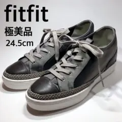 【極美品】大人気フィットフィット　ナイロン×レザーコンフォートスニーカー　軽量