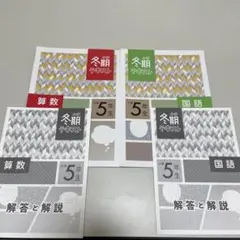 【最新版】小学5年 冬期テキスト 4教科