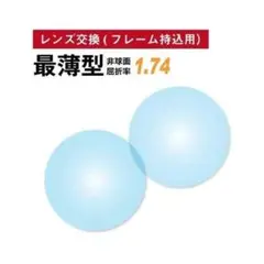 No.599【レンズ交換】単焦点1.74非球面【100円均一フレームでもOK】