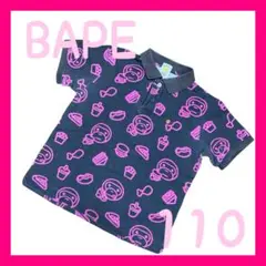 BAPE ポロシャツ 110サイズ ネイビー