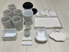 ポーセラーツ　白磁19点セット