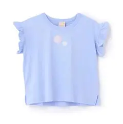 新品　タグ付きpetit main GIRLS半袖Tシャツ120㎝ ライトブルー