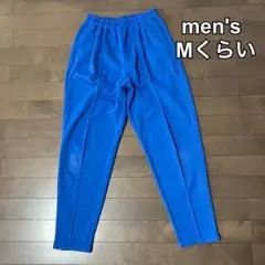メンズ　ジャージ　パンツ　スポーツ　トレーニング　ランニング　ブルー　Mくらい