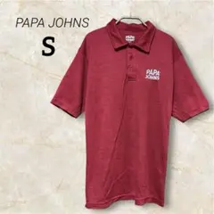 PAPA JOHNS ポロシャツ 【Sサイズ】 赤 メンズトップス