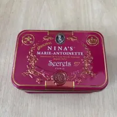NINA'S ニナス　フランス　紅茶　マリーアントワネット　空き缶　ケースピンク