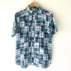 【 クレイジー チェック 】 コロンビア ボタンダウン シャツ M 即日発送