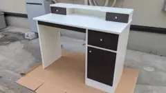 手渡し限定兵庫県　ニトリ デスクリエリサ 100 DBR/WH
