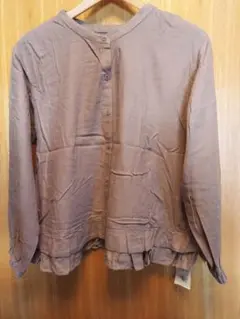 新品 Samansa Mos2 裾重ねギャザー前開きブラウス