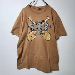 スーベニア　ヴィンテージ　半袖　Tシャツ　M　ハワイ　良デザイン　ブラウン　古着