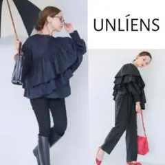 UNLIENS アンリアン ウォッシャブルラッフルブラウス 田中亜希子【F】