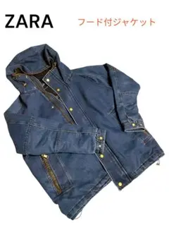 ✨入手困難✨ZARA MANフード付ジャケット 　ザラ　デニム　オーバーサイズ