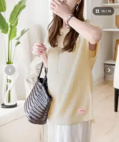 JaVa ミックスカラーニットベストM⭐︎新品タグ付き
