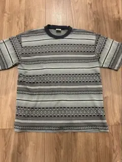 90s オールドサーフ　ボーダーT 総柄　ジャガード　ステューシー