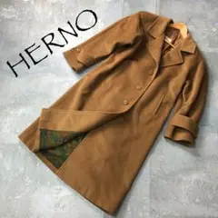 ヘルノ HERNO ウールコート チェスターコート キャメル レディース