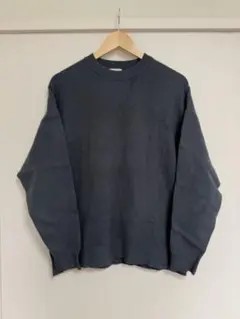 GU クルーネックセーター　ブルーグレー