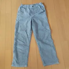ユニクロ　ストライプ ロングパンツ
