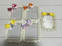リボン付きフォトフレーム5個セット 硬貨ケース 生写真