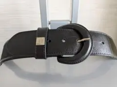 Brooks Brothers ブラック レザー キャンバス ベルト