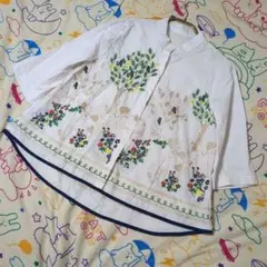 Vivace 新品同様　七分袖　刺繍　ブラウス　花柄　ワンピ　スカート　パンツ