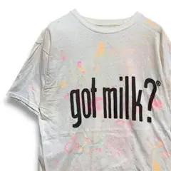 BJCH ワード Tシャツ 古着 got milk 牛乳 キャンペーン ミルク