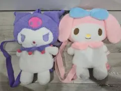 「新品タグ付き」　マイメロディ♡クロミ　ぬいぐるみリュック2　①