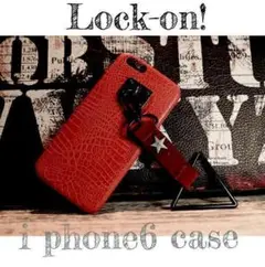 k23 iPhone6 ケース ベルトスタッズスターＰＵレザー 赤