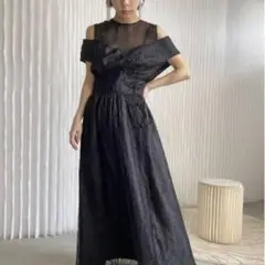 Ameri VINTAGE LACE KUNG FU DRESS ブラック