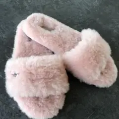 【美品】ugg アグ ルームスリッパ ファーサンダル