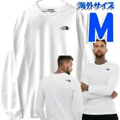 ノースフェイス ロンT 長袖Tシャツ 白 新品 海外M 日本L相当 Simple