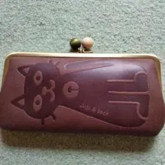 超美品★JuJu & Beck かわいい猫デザイン がま口財布