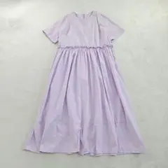 Ba O　半袖コットンワンピース　薄紫　F