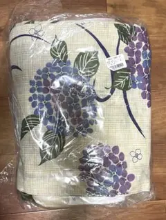トールサイズ　紫陽花柄浴衣と帯紐と黒下駄セット 【値下げ中】