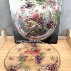 曽我ガラス　昭和レトロ　ガラス　お皿