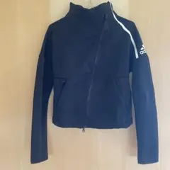 adidas フルジップ ハイネック ジャケット M ブラック