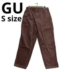 GU ジーユー ワイドテーパードパンツ ブラウン S size 古着