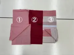 Check＆Stripe ハギレ３枚