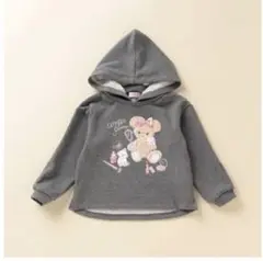 新品♡ メゾピアノ 裏毛 クッキングクマモチーフレースフードパーカー