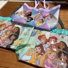 プリンセス　プールバッグ　ビニールバッグ　ディズニー　ダイソー　DAISO