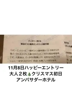 ハッピーエントリー 11月8日2枚