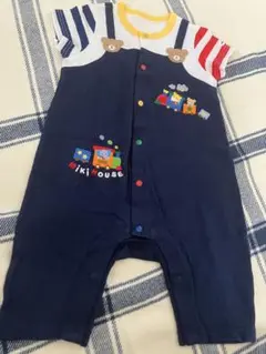 新品　ミキハウス クマモチーフロンパース 95cm未満