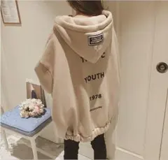 【新品・未使用】韓国 レディース ジップ パーカー ビッグシルエット アウター