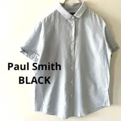 Paul Smith BLACK 綿ストライプ半袖シャツ 春夏M ユニセックス