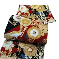 A 102六通柄袋帯　唐織桐菊辻ヶ花鳥　金糸美品　振袖向き
