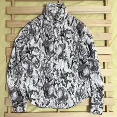 美品♦️パイソン柄/シワ加工♦️semantic design 総柄シャツ 長袖 M
