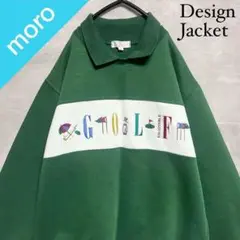 No.972 VINTAGE ヴィンテージ 古着 スウェット 襟付き ゴルフ 緑