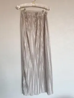saks tokyo シルバー プリーツスカート