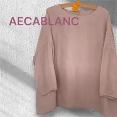 aeca blanc アエカブラン　ガーゼ ブラウス ピンク　ゆったり