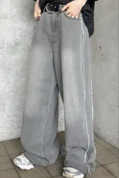 サイドフリンジオーバーダイデニム