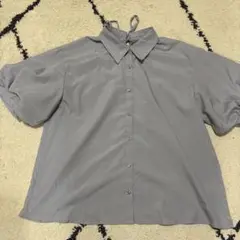 美品！即日発送！水色　半袖シャツ バルーンスリーブ
