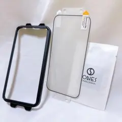 iPhone14Pro 全面保護強化フィルム ガラスフィルム ガイド枠付き